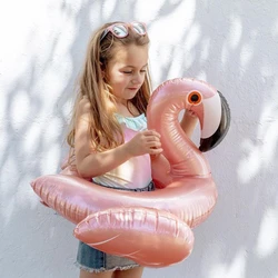 Swimming Pool Pink Flamingo Floats for Kids Inflatable Swim Ring Water Raft Summer Beach Outdoor Children Infant Bath Toys