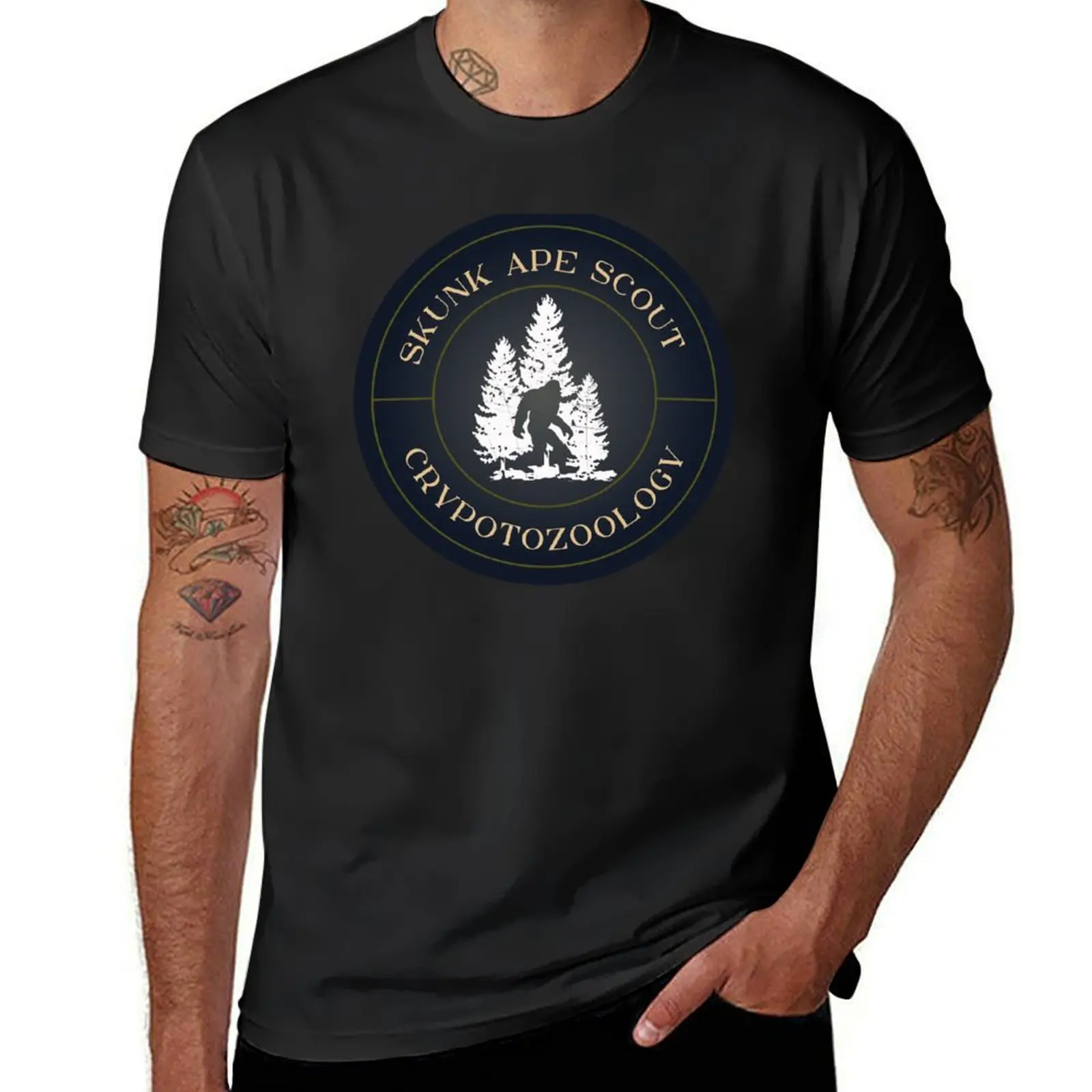 Skunk Ape Scout Florida Bigfoot Cryptozoology T-Shirt kawaii clothes hippie clothes t shirt for men