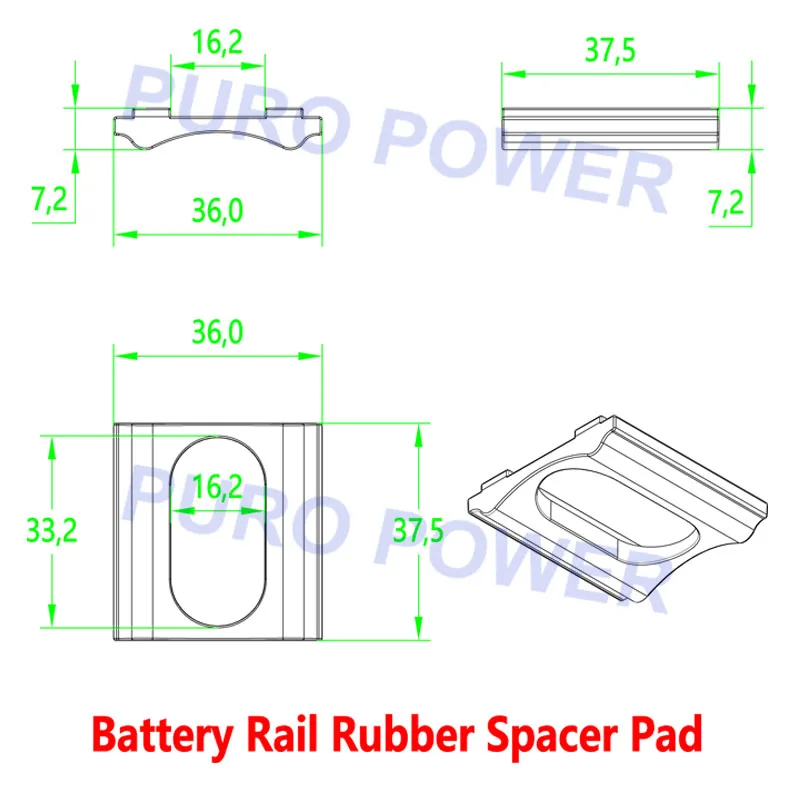 Shockproof Rubber Pad Fit eBike Polly DP Case Hailong Max G56 G70 G80 Battery Bracket Rubber Pad Downtube For DIY Battery Pack