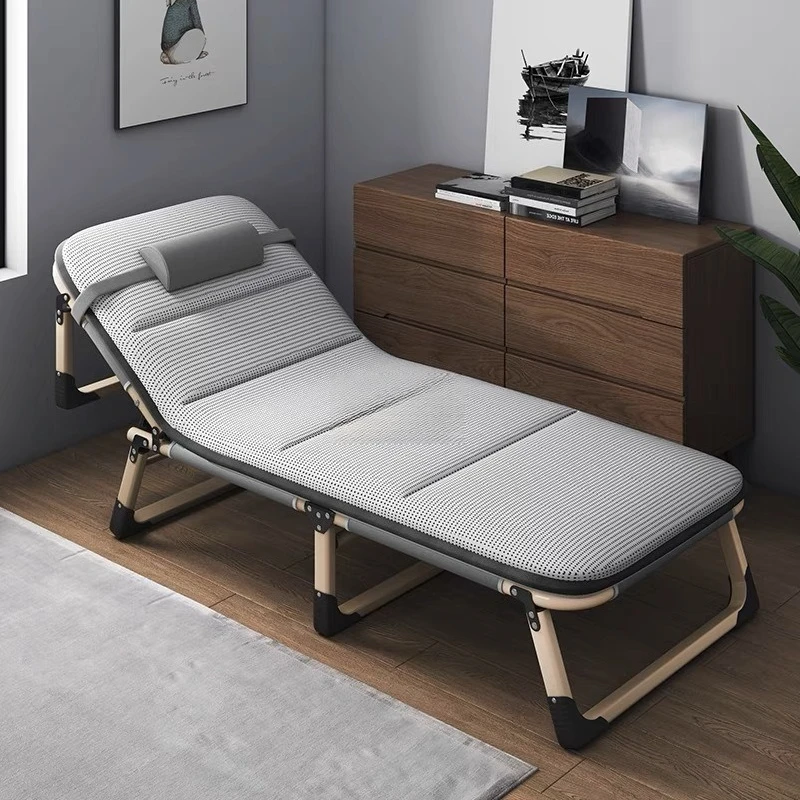 Single Person Nap Folding Bed Mattress Integrated Office Portable Recliner Chair Hospital Companion Bed Simple Nap Bed