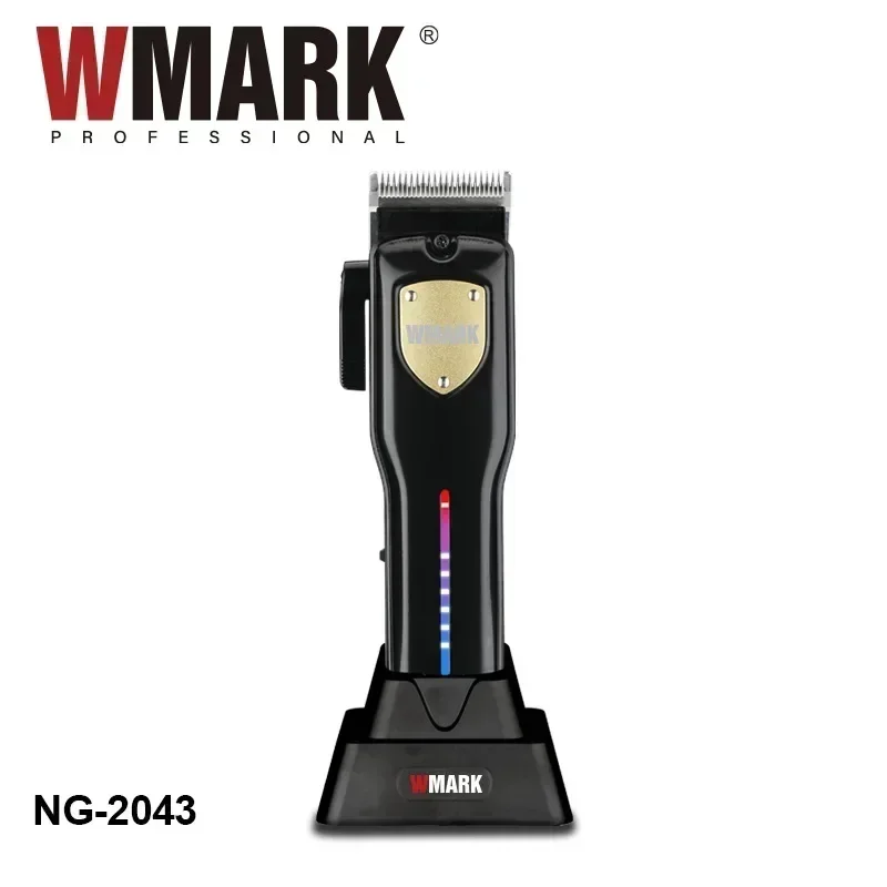 WMARK NG-2043 Cordless Hair Clipper  Electric Hair Clipper 2000mAh Cordless Hair Cutter, Fade Blade, with Charge Stand