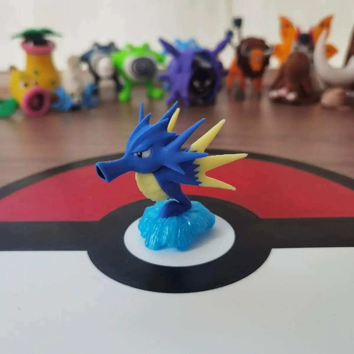 Pokemon Anime Figures Seadra Proportion World 1:20 Diy 3d Printing Cute Cartoon Character Desktop Model Children Birthday Gifts