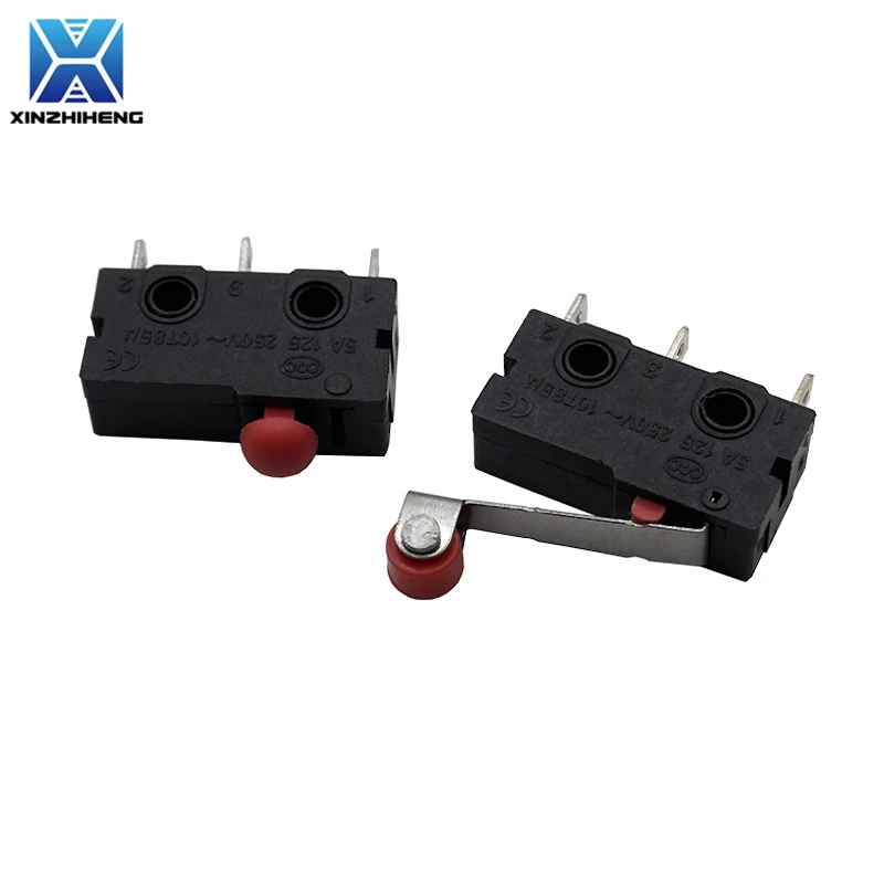 10pcs KW12 Travel Limit Switch Contact Button KW11-3Z-2 Roller Straight Handle/Arc Rod Micro Switch NO/NC 2/3 PIN 5A 125V/250V