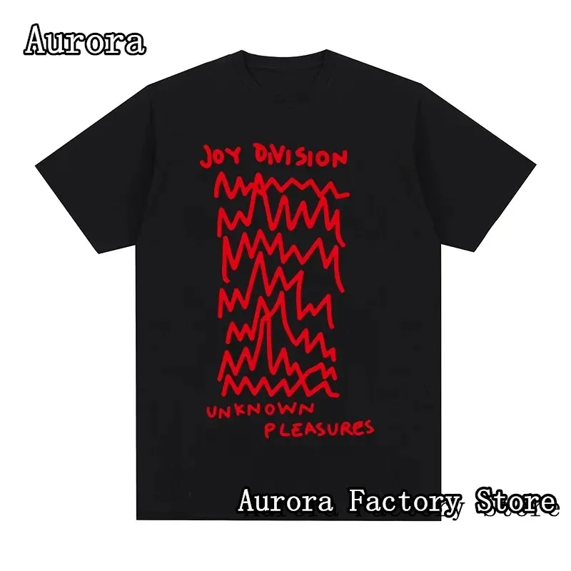 Unknown Pleasures Joy Division Print Tops Tees Summer Men Cotton T-Shirt Male Casual Clothing Short Sleeve Harajuku Streetwear