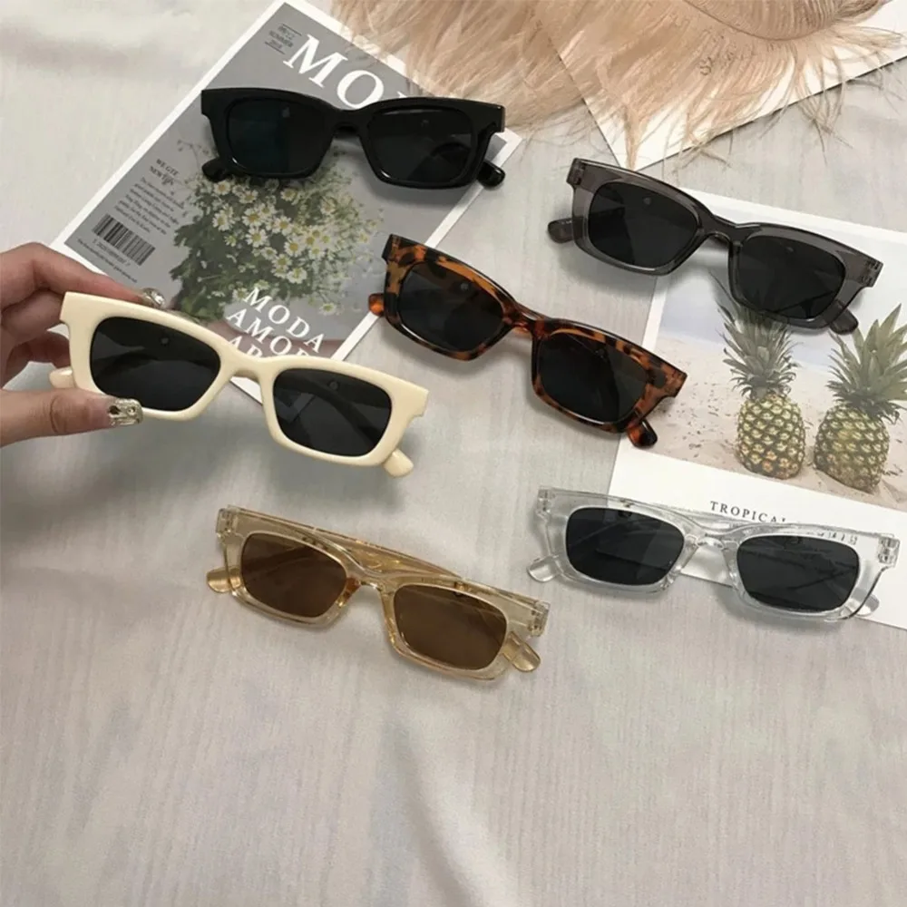 Mode Rechteck Vintage Sonnenbrille Marke Designer Frauen Retro Sonnenbrille Weibliche Dame Brillen Cat Eye Fahrer Schatten Brille – Detail 4