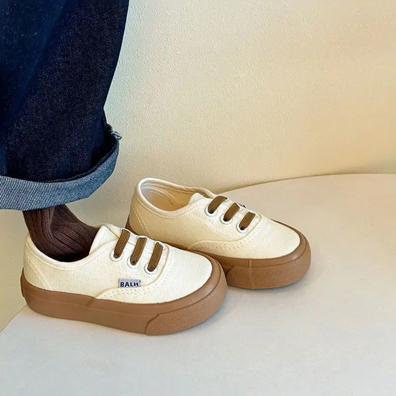 New Spring Autumn Kids Girls Korean Style Casual Canvas Sneakers Fashion Breathable Student Shoes​