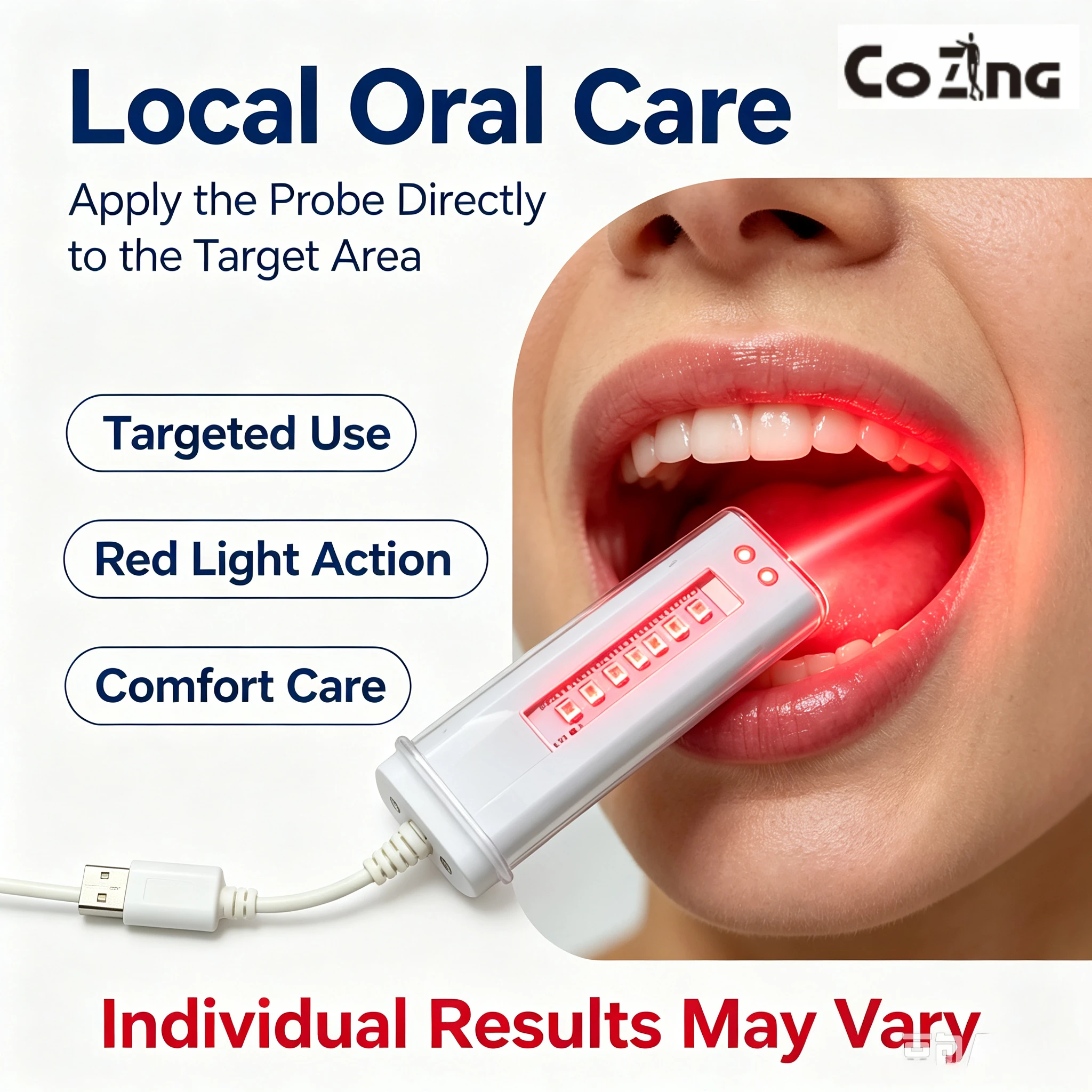 2026 New 650nm LLLT Laser for Oral Ulcer Recovery & Sore Throat Relief, Gift