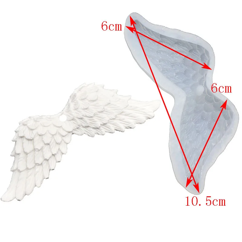 Wings Shape Candle Chocolate Fondant Cake Silicone Mold Creative Angel Wings Feather Wings Silicone Mold 1PC