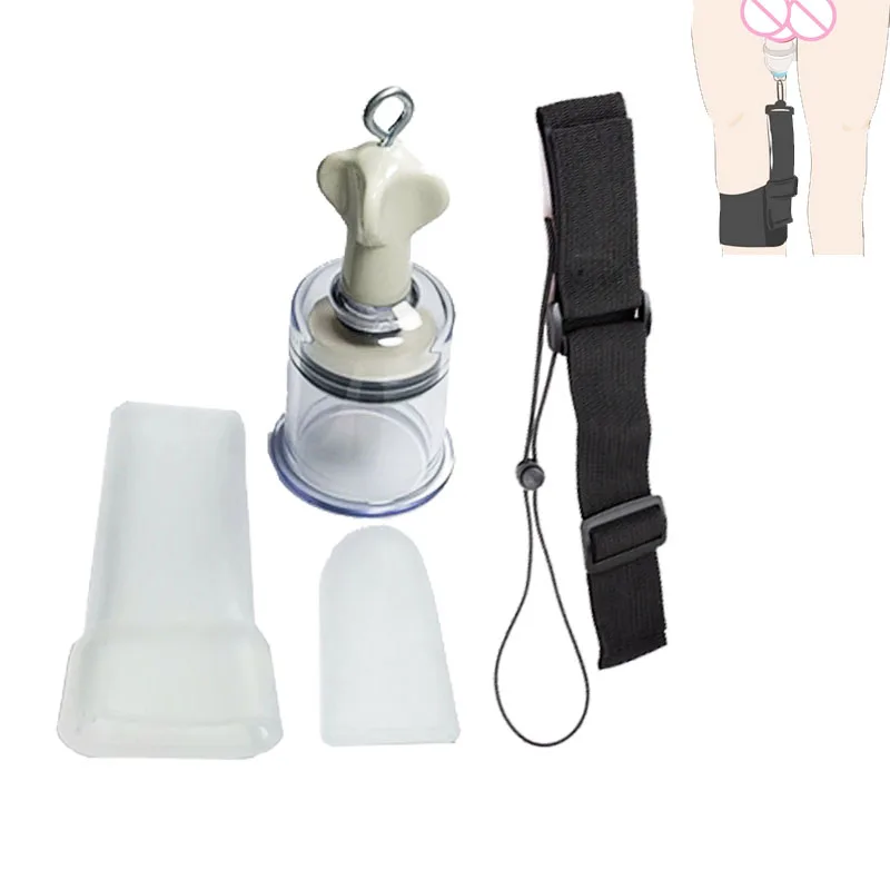 Penis Pump Enlargement Extender Vacuum Cup Leg Belt Hanger Set Adult Sex Toys for Men Dick Enhancer Stretcher Physical Exerciser