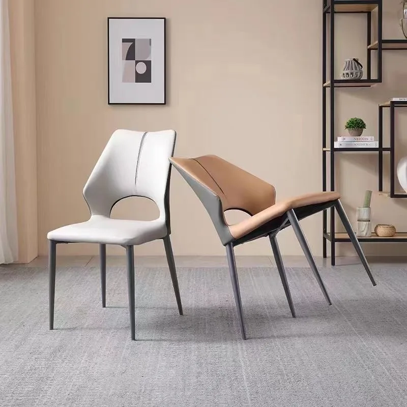 

Metal Multilayer Thickened Minimalist Dining Chair for Home Living Room Modern Elegant Foshan Style Seating Accent Chair Sillas