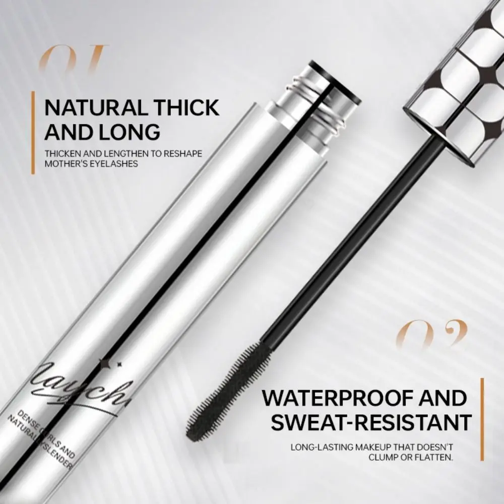 Smudge-Proof Lengthening Mascara Clump-Free Waterproof Curling Mascara Easy Removal Lengthens Eyelashes Fiber Filling Mascara