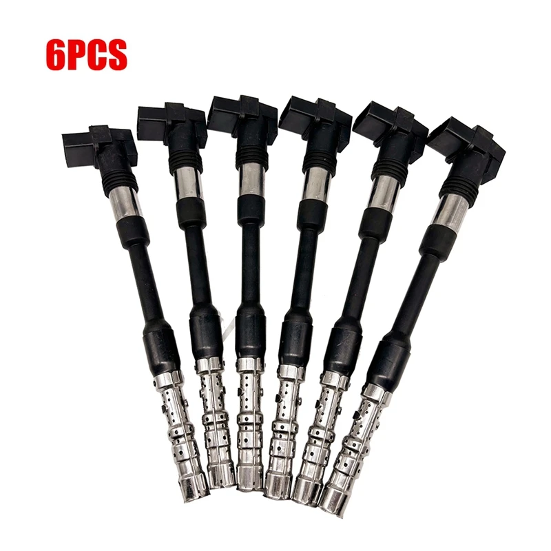 6 Pcs Car Ignition Coil Replacement Spare Parts Accessories UF514 For Volkswagen Eurovan 2.8L V6 2001-2003 022905100