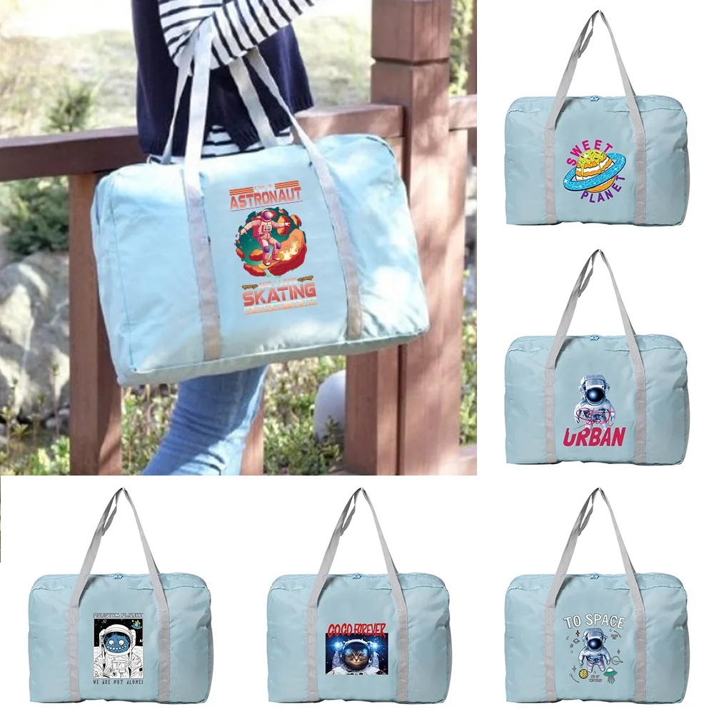 

Travel Handbag Lightweight Large Capacity Astronaut Pattern Printing Series Travel Accessories Essential for Holiday Outings