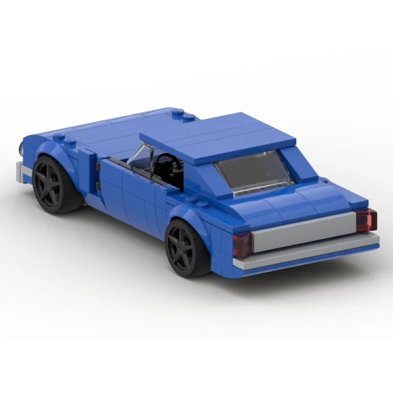 Hot New MOC-231091 Street Limited Edition Blue Sports Car Building Block Model, 163 Parts, Adult Birthday and New Year Toy Gift