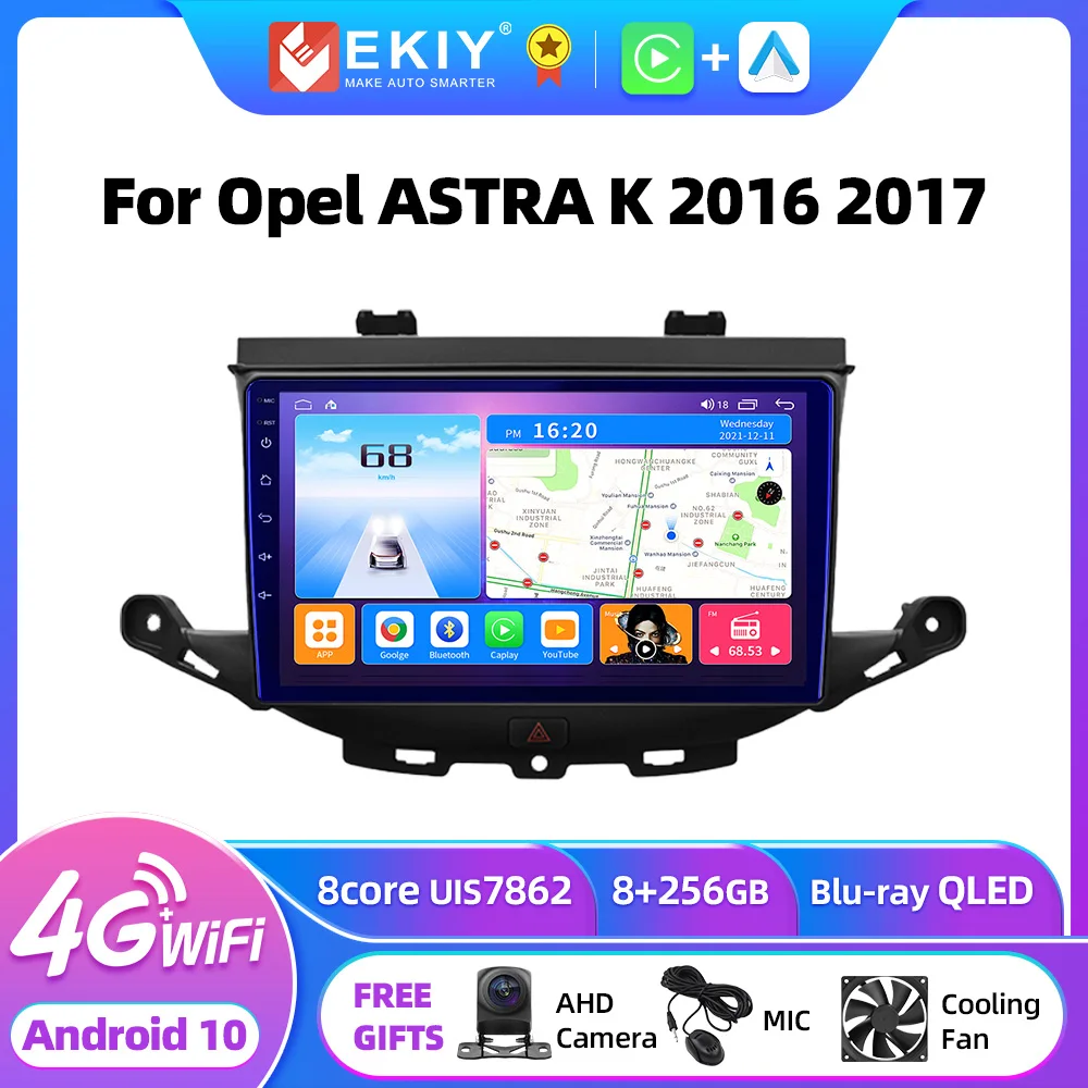 

Автомагнитола EKIY T7 Android 10 для Opel ASTRA K 2016 2017, мультимедийный видеоплеер, автостерео, GPS-навигация, DSP Carplay, 2din, DVD