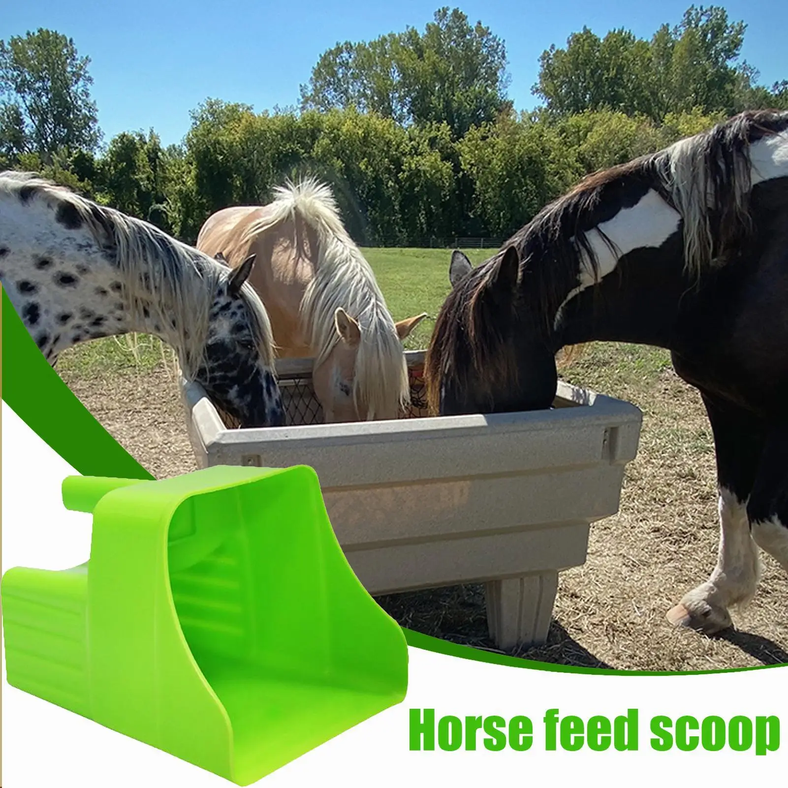 Feed Scoop Pet Feeding Server Ergonomic Non-Slip Feed Scoop For Sheep Cattle Horse Livestock Poultry Feeding Backyard Gardening