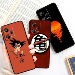 Anime D-Dragon Ball Z Logo Art For Xiaomi Redmi Note 13 12R 12 12S Turbo 11 11T 11S 10 10S Pro Plus 5G Black TPU Phone Case