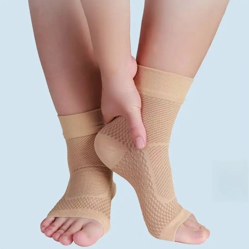 Ankle Joint Protection Open-toe Pressure Socks Reduce Vibration Sports Compression Socks Hosiery Sweat Absorption