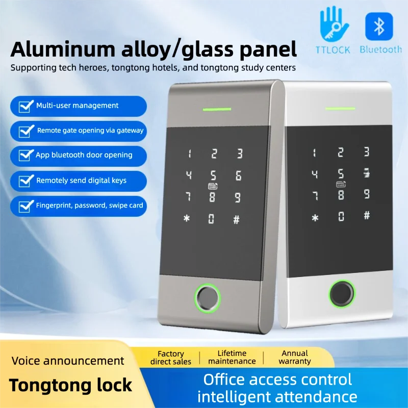TTLOCK Smart Access Control System Fingerprint RFID PIN Code Door Entry Machine Electric Bolt Lock APP Control Security Device