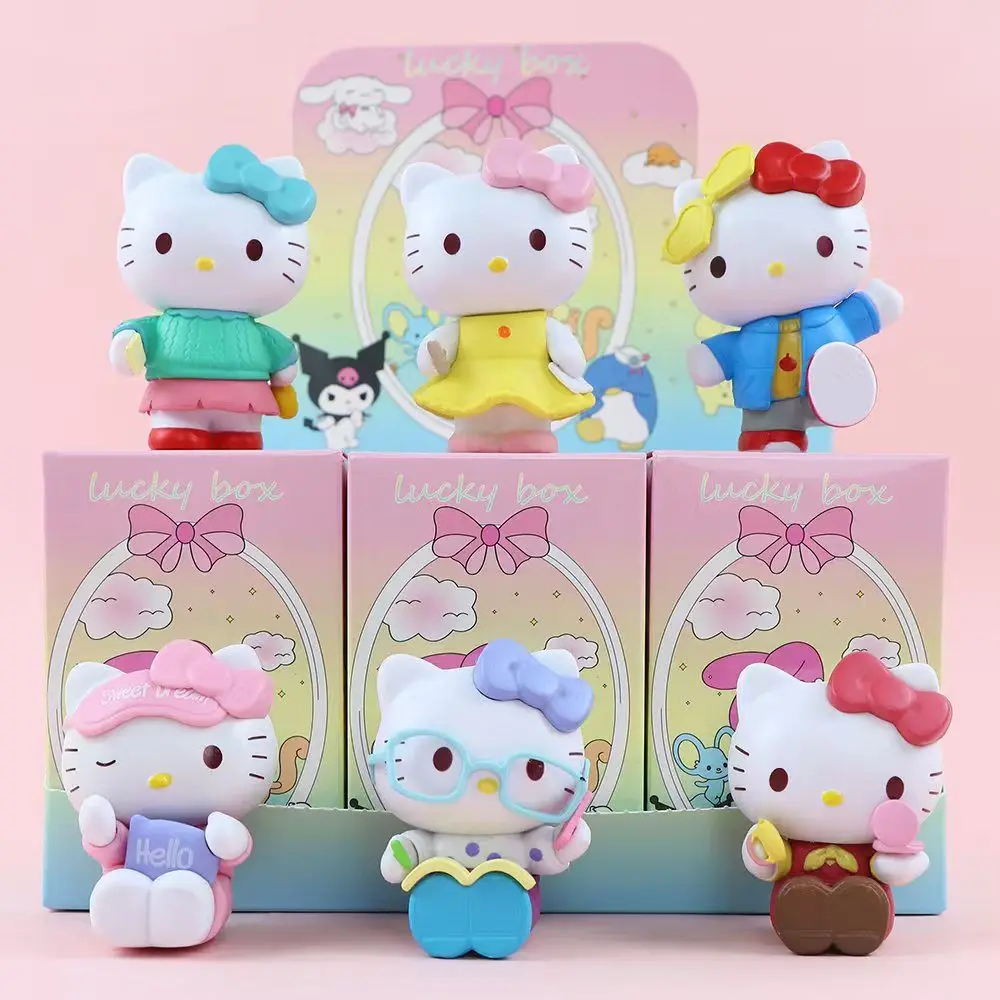 Sanrio Hello Kitty Blind Box Ornaments Anime Figure Children's Toys Christmas Birthday Gifts Room Decoration Girl Gift