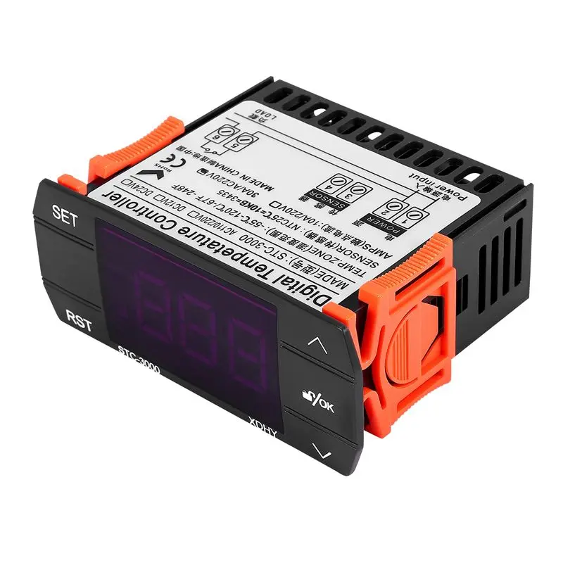 

ABHU STC-3000 110V-220V 30A Press Digital Temperature Controller Thermostat With Sensor Controlling Tool