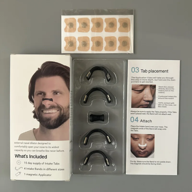 Nasal Dilator for Breathing | Magnetic Nose Strips to Stop Snoring & Improve Airflow | Reusable Anti-Snore Device for Sports & S