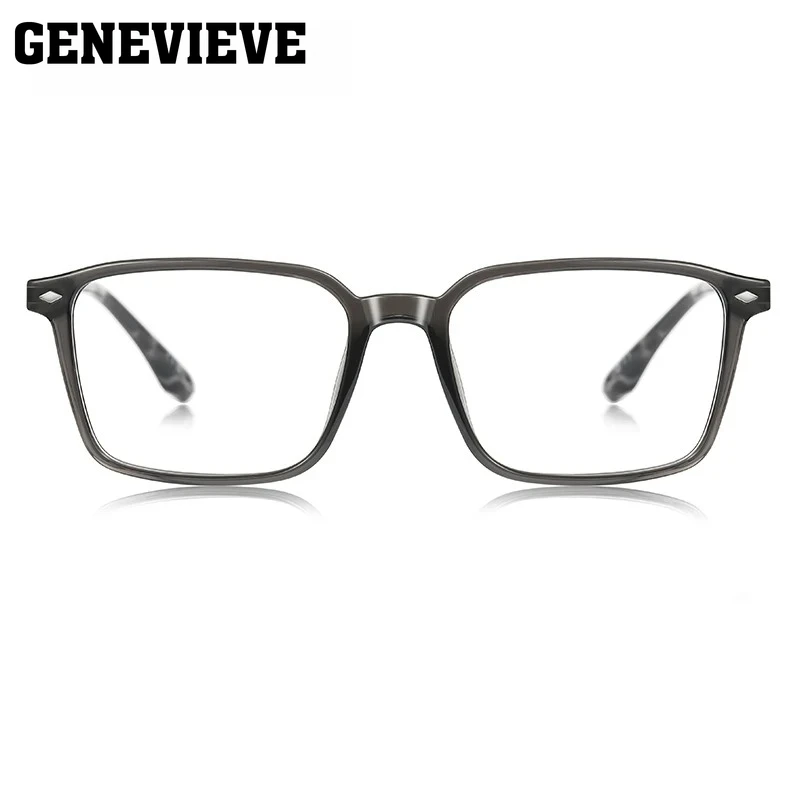 GENEVIEVE جديد للرجال تصميم إطار مربع هندسي مضاد للضوء الأزرق نظارات فوتوكروميك وصفة طبية قابلة للتخصيص LS238 #3