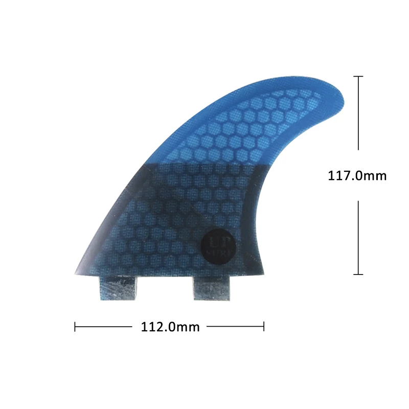 UPSURF-FCS Tri Fins, Surfboard Fins, Multicolor Stabilizer, G5, 3 Fins, Honeycomb, Double Tabs, M