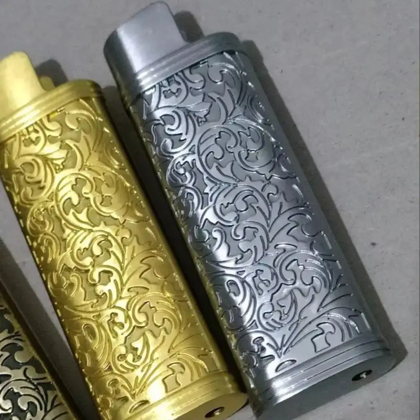 DOLPHIN Zinc Alloy Exquisite Pattern Metal Case for Cricket ED1 Large Lighter Decorative Case