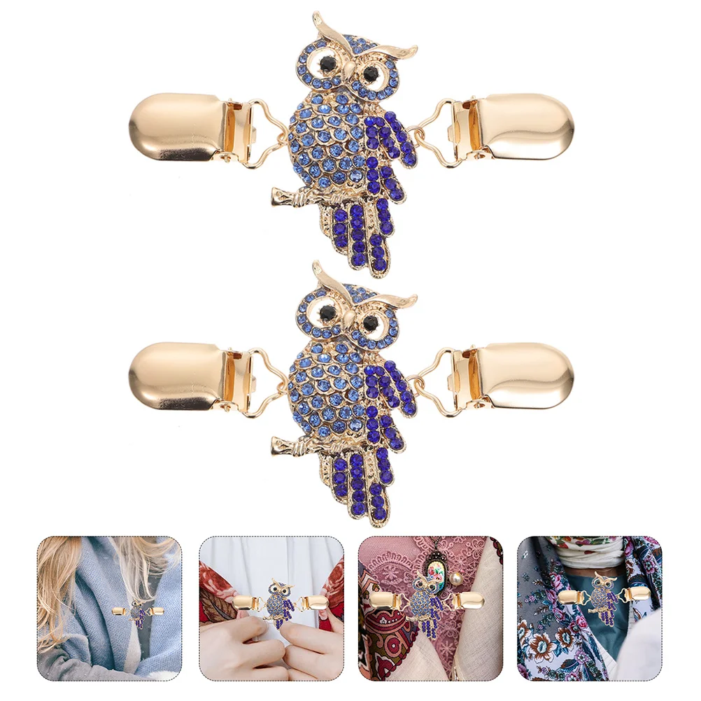 

2Pcs Collar Clips Vintage Sweater Fixed Clips Shawl Clip Dress Clip Clothing Clasps Women Accessories Clasps for Clothing