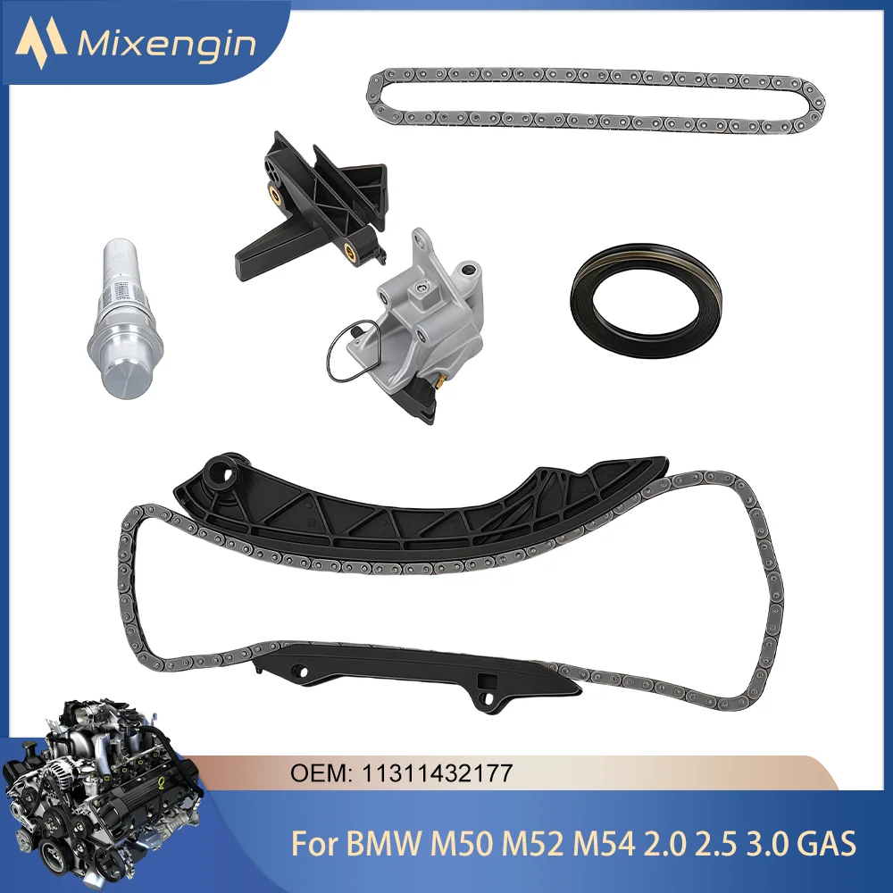 مجموعة سلسلة توقيت المحرك لسيارات BMW M50 M52 M54 2.0L 2.5L 3.0L GAS لـ X3 Z4 X5 325i 330Ci 520i 525i 530i 730Li 2.0 2.5 3.0 L T