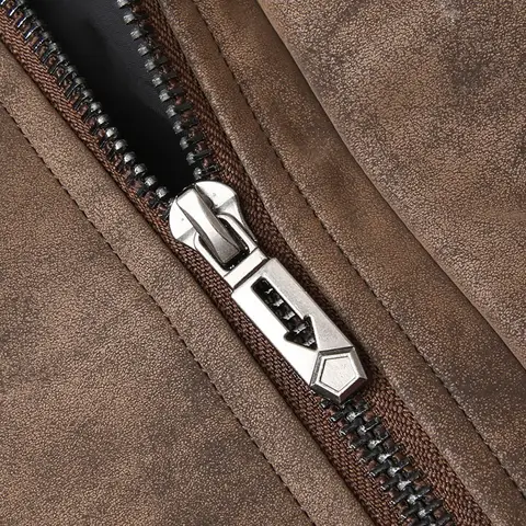 Läderjacka Herr Mockajackor Vår Vindjacka Storstorlek 6XL 7XL 8XL Plusstorlek Gatumotorcykel Höstmärke Vattentät Softshell 10 best sales läderjackor för män - №8