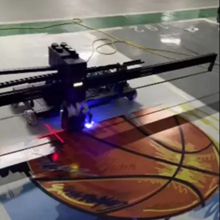Floors Graffiti Inkjet UV Floor Printing Machine  TX800 Print heads CMYKW Five Color Painting for Parking Space