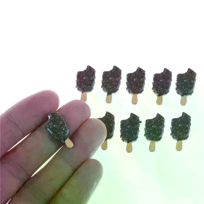 5PCS Miniature Dollhouse Chocolate Popsicle Food Model for Home Kitchen Decor