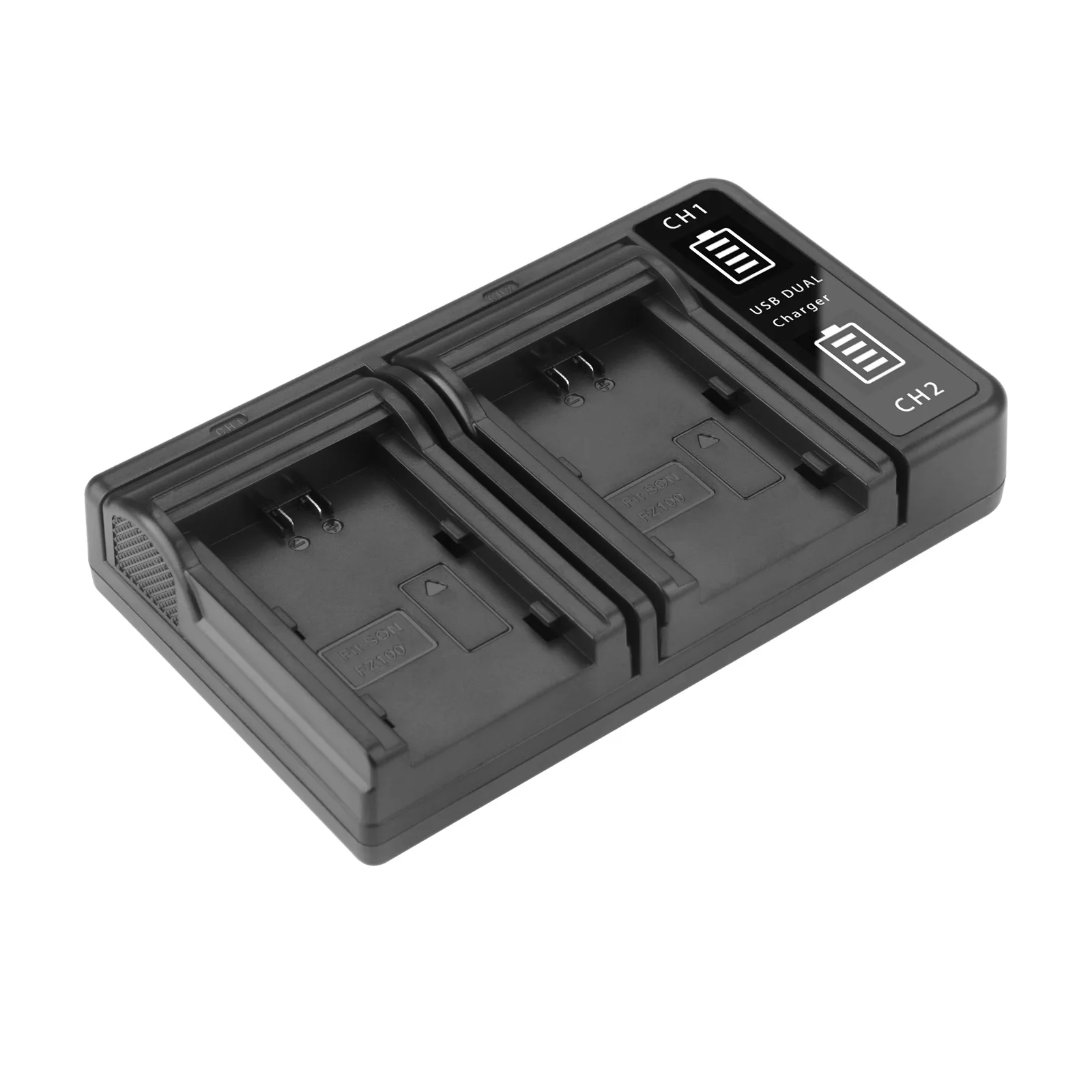 Fast Dual USB Charger for Sony NP-FZ100 Battery for Sony ZV-E1, FX3, FX30, A1, A9 II, A7R V, A7S III, A7 IV, A6600, A7C Cameras