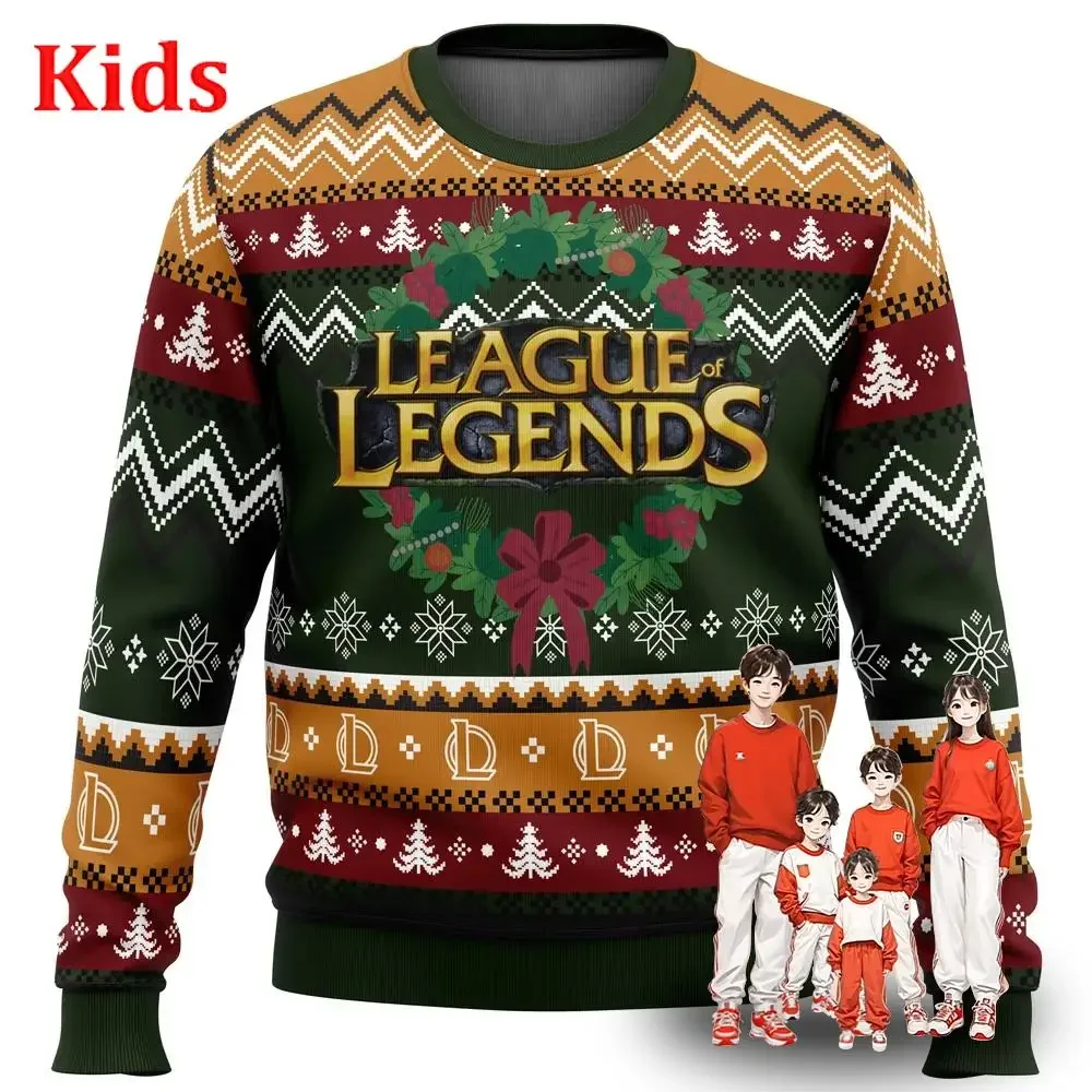 Game On Christmas League Of Legends Ugly Christmas Sweater Christmas Sweater Gift Santa Claus Pullover 3D Sweatshirt And Top