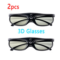 2PCS/1PC 3D Universal Glasses For Xgimi Z3/Z4/Z6/H2 Nuts G1/P2 Active Shutter 96-144HZ Rechargeable BenQ Acer DLP LINK Projector