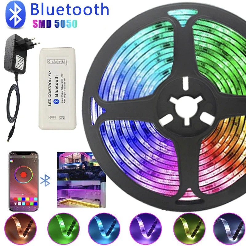 

20M LED Strip Light RGB 5050 String Lamp Tape DC 12V Bluetooth Infrared Control TV Backlight Home Party Decoration Festival 2022