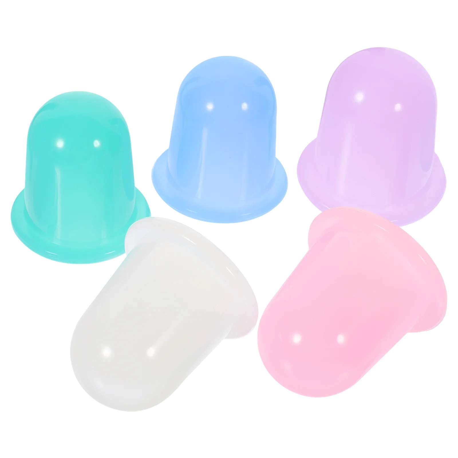 5 Pcs Sticker Body Massager Therapy Vacuum Cups Cupping Double Chin Facial Tools