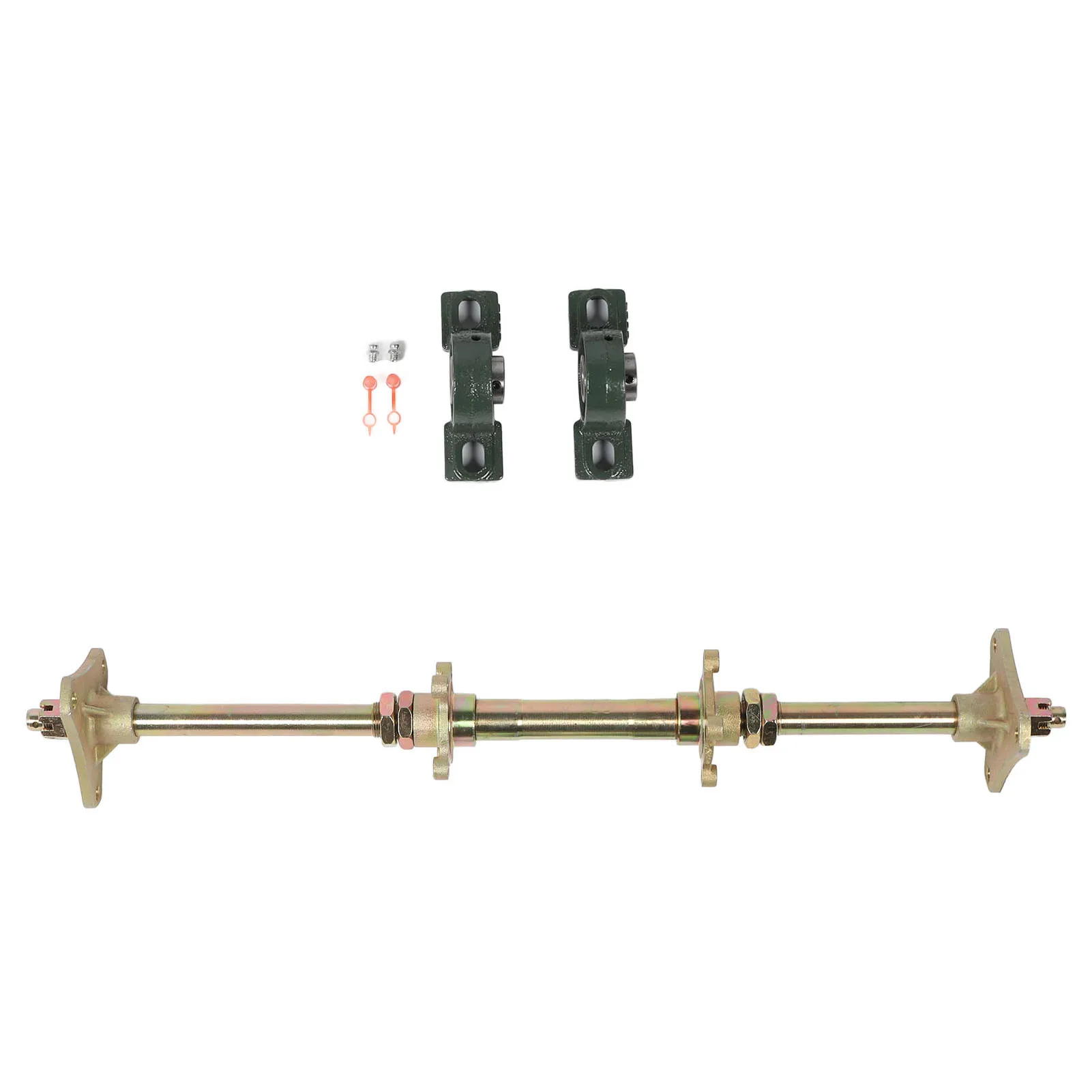 24-Zoll-Hinterrad-Achsenwellenbefestigungshalterungen Hochfester, robuster Go-Kart-Hinterachssatz für Drift-Trikes für 50-150 cc