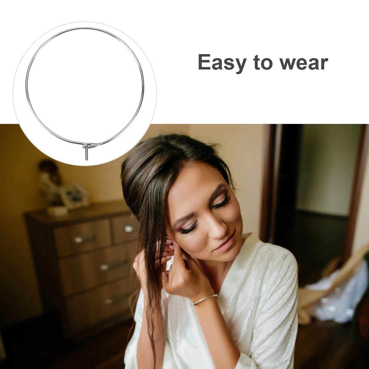 

150pcs Circle Shape Earrings Accessories Durable Material DIY Hook Clips Jewelry Making Supplies Women Ear Drops Stainless