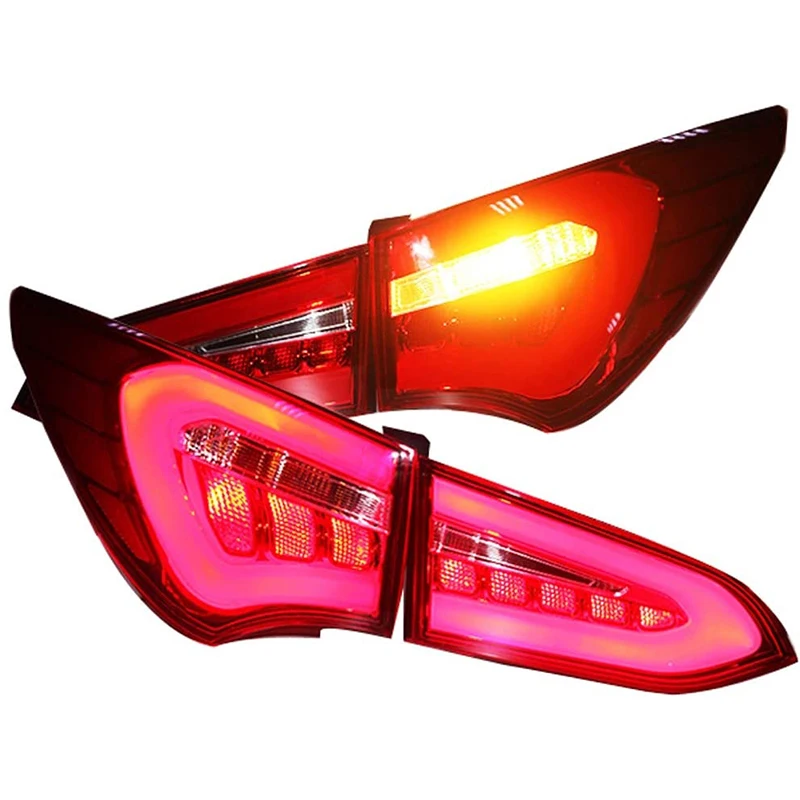 For Hyundai Santa Fe IX45 LED Strip Tail Lights Red Rear Back Lamp YZ  2011 To 2014 Year