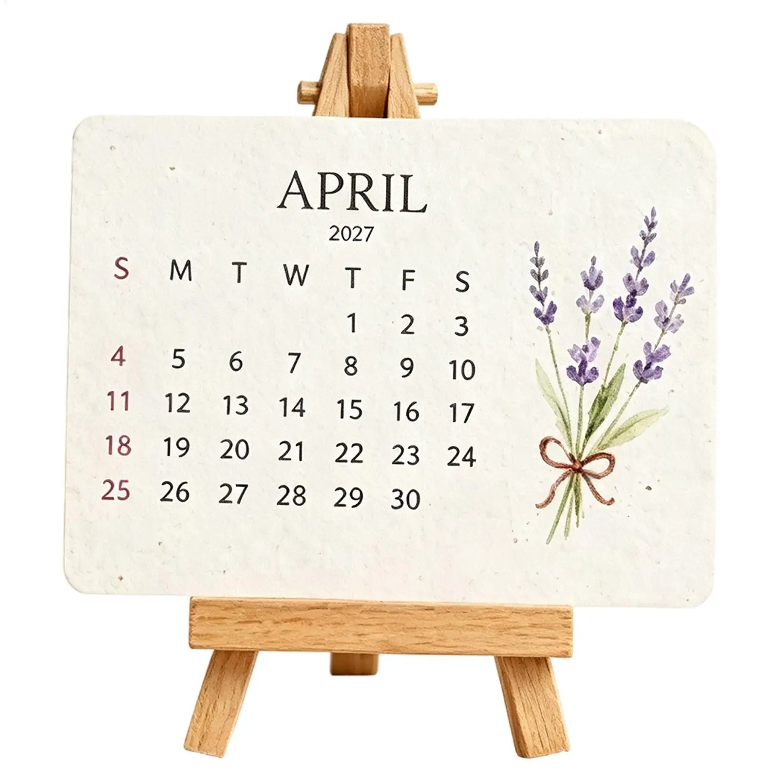 Flower Paper Calendar Monthly Botanical Decorative Greenery 2027 Paper Planner Garden Calendar with Holder for Home Office