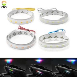 1pcs 30cm DRL Flowing Car Strobe Flash Decoration Strip Waterproof LED Flexible Strip Following led strip Light
