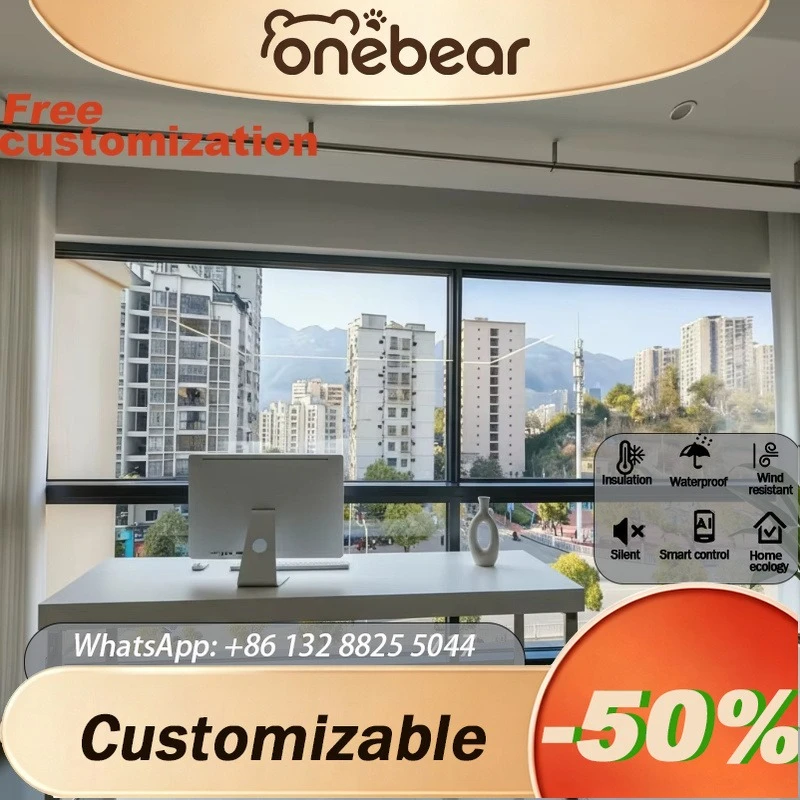 Luxurious High Quality Hot Sale Electric Lifting Aluminum Window Smart Automatic Design Window For Home Balcony Any Size Custom