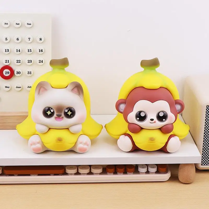 Cartoon Animal Banana Piggy Bank One Way Only In Large Capacity Cute Saving Coin Box For Kids Birthday Home Decor Gift