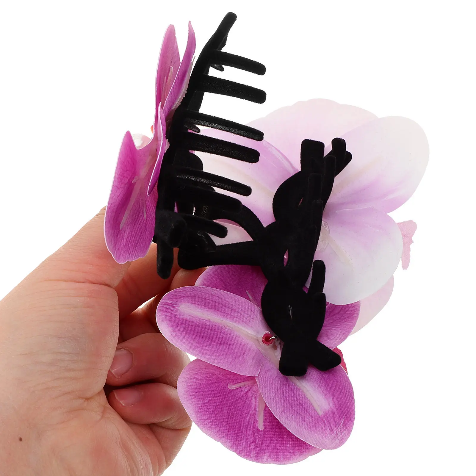 

Flower Hair Clip Pearl Embellished Lightweight Claw Clip Elegant Styling Hair Accessory for Women Daily Work