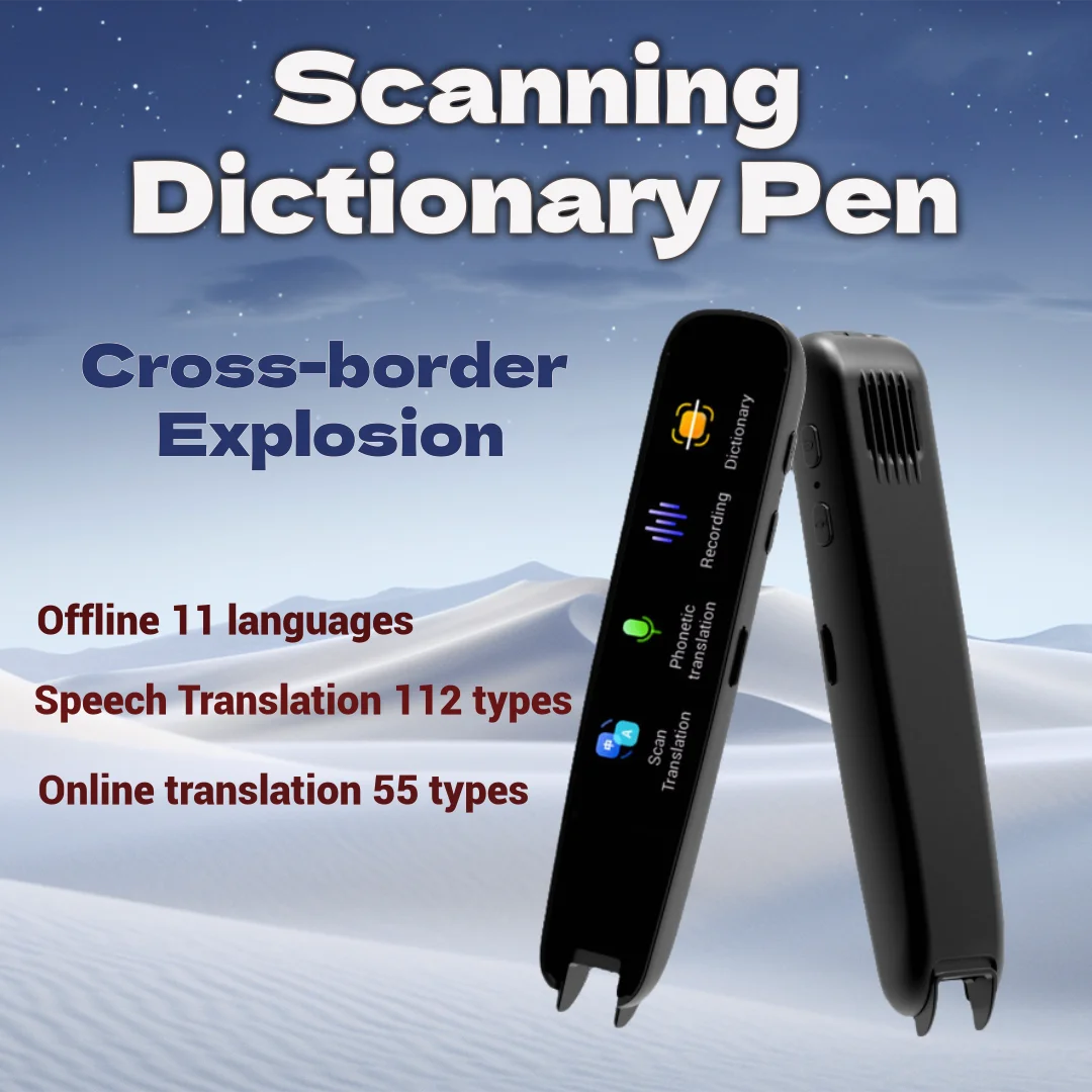 Upgraded Business  Translation Scanner Pen, Mobile Scanner Translator Learning Reading Pen 112 Languages Translation Device