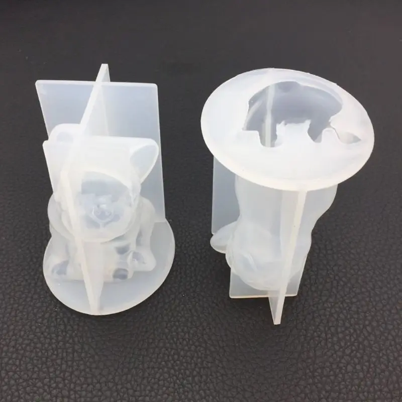 3D suerte para collar gato, colgante, molde silicona, llavero, colgante, molde fundición, pendientes DIY