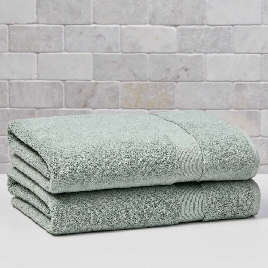 

Набор из 2-х полотенец для ванной Signature Soft Solid Cotton Green River
